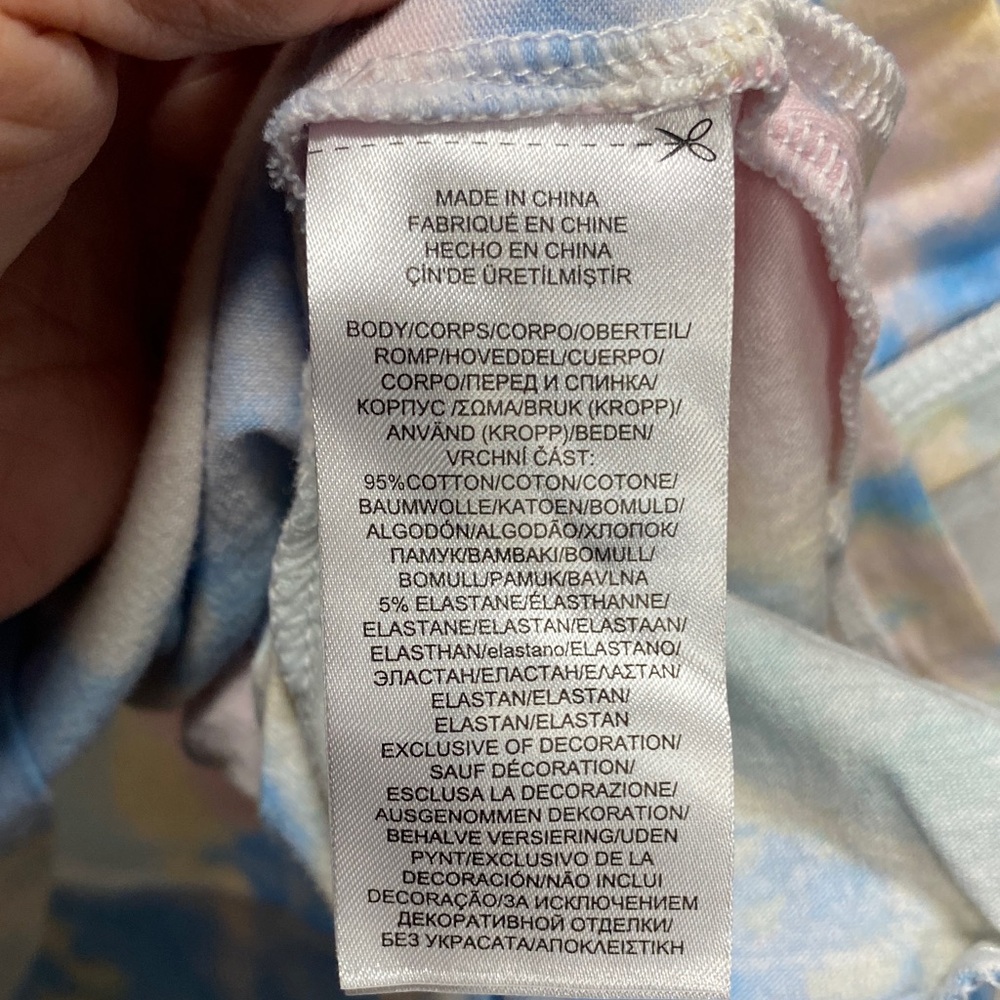 Polo Ralph Lauren size XL Blue Pink yellow and White tie dye hoodie dress casual - Picture 15 of 16